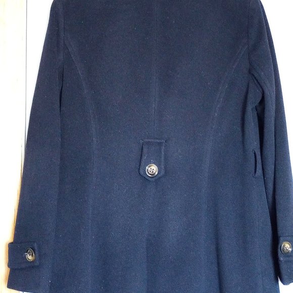 Navy London Fog Wool Pea Coat - Picture 2 of 3